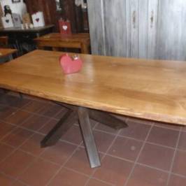 Table plateau chêne pied fer Illzach 0