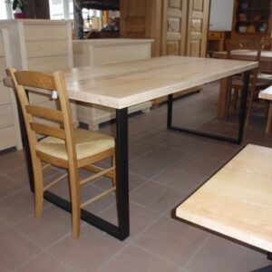 Table érable pieds métal Pfastatt 0