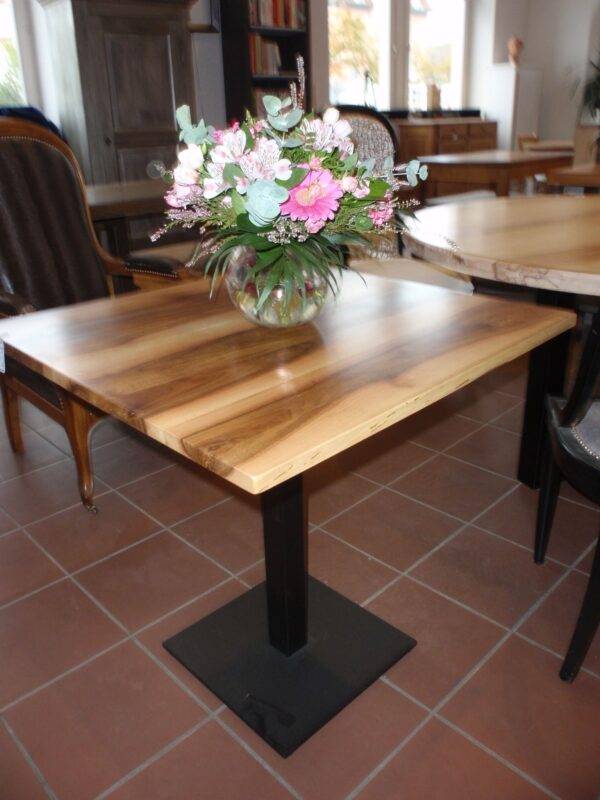 Table bistrot plateau noyer Colmar 0